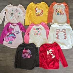 Set of 8 Girls 3T Long Sleeve Tee Shirts